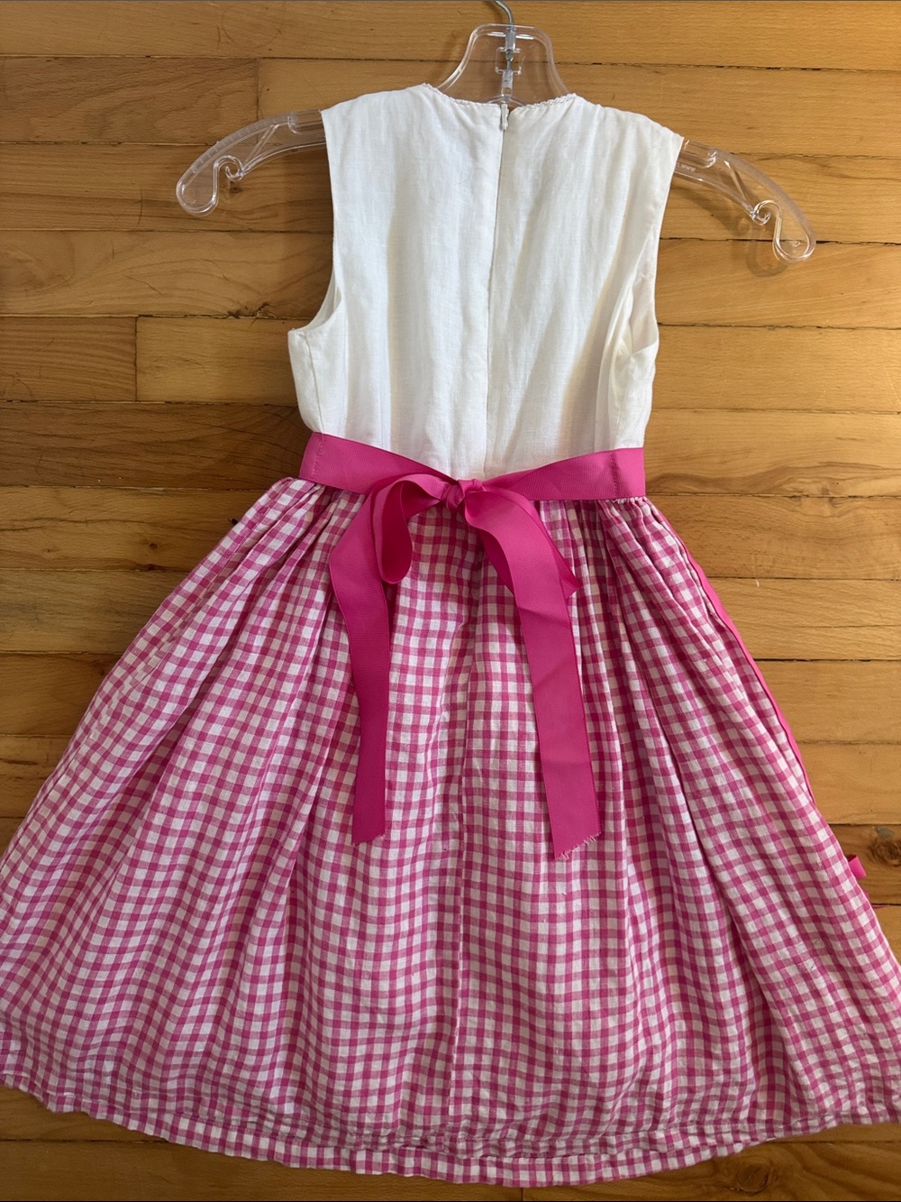 Vintage Children's Place White & Pink Gingham Ribbon Sundress Size 6 - Picture 4 of 4